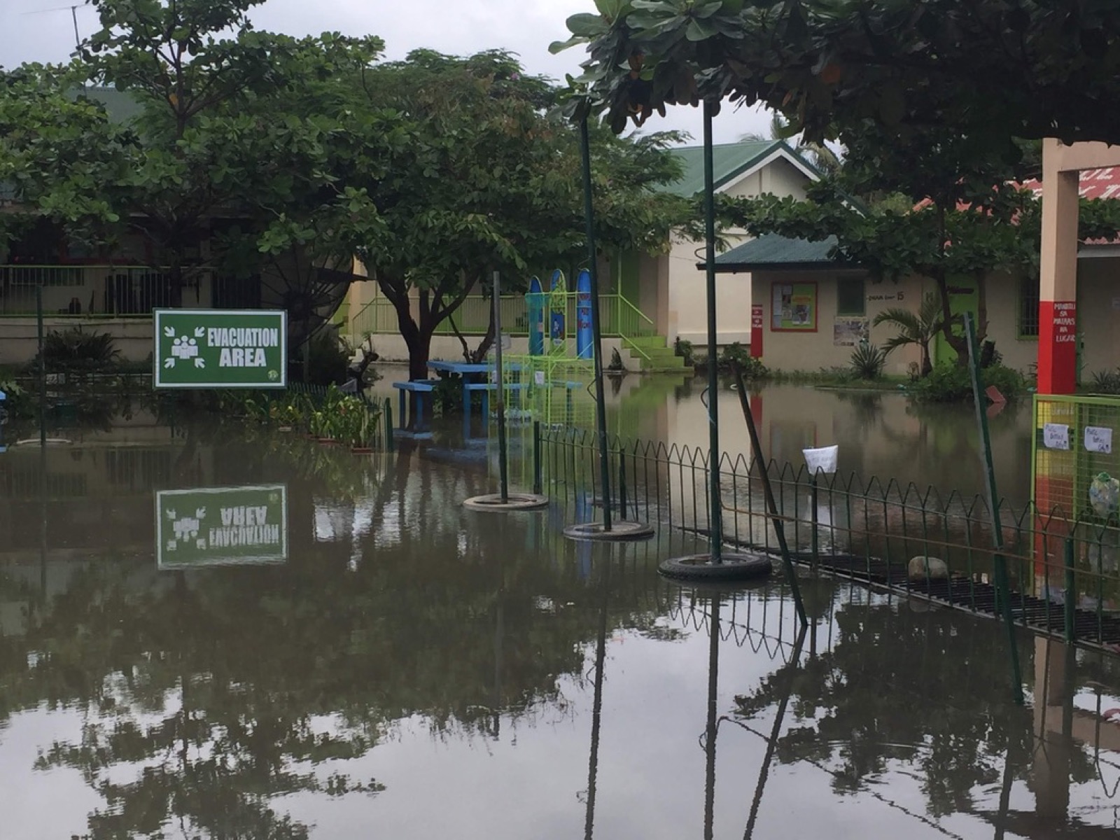 Rice paddies and river in Southeast Asia